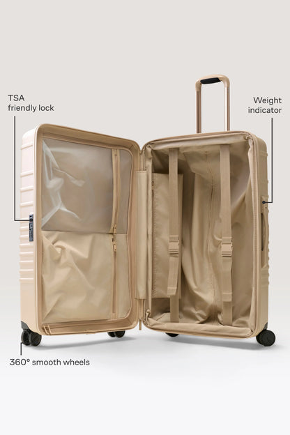 The Large Check-In Roller in Beige