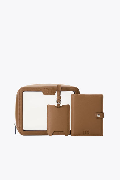 Personalized Accessories - The Passport & Luggage Tag Set in Camel