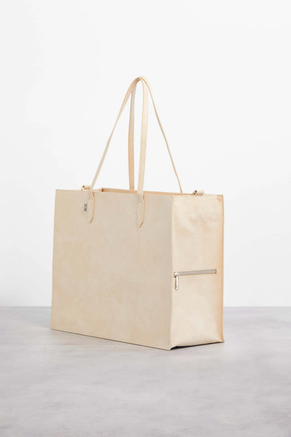 The Large Work Tote in Beige