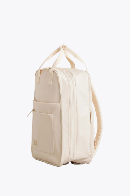 The Expandable Backpack in Beige